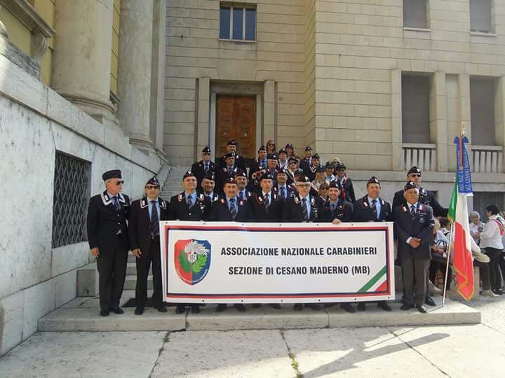 La sezione di Cesano Maderno dell’Associazione nazionale carabinieri festeggia i settant’anni