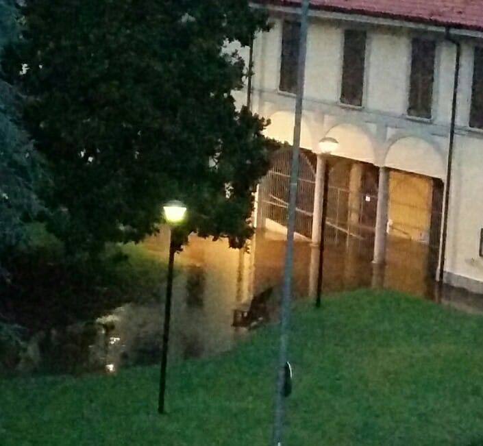 Dopo il temporale, Villa Candiani-Magatti sott’acqua- FOTO