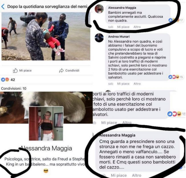 Bambini affogati psicologa Maggia shock: “Sono bambolotti del c…o”