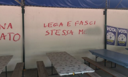 Scritte anti Salvini e insulti alla festa della Lega di Brugherio