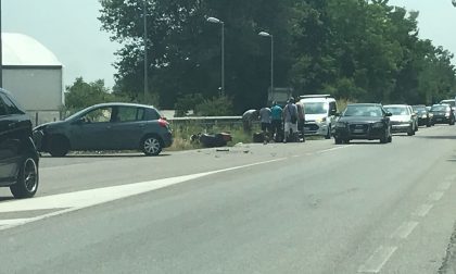 Scontro auto moto a Vimercate: ferito un 35enne