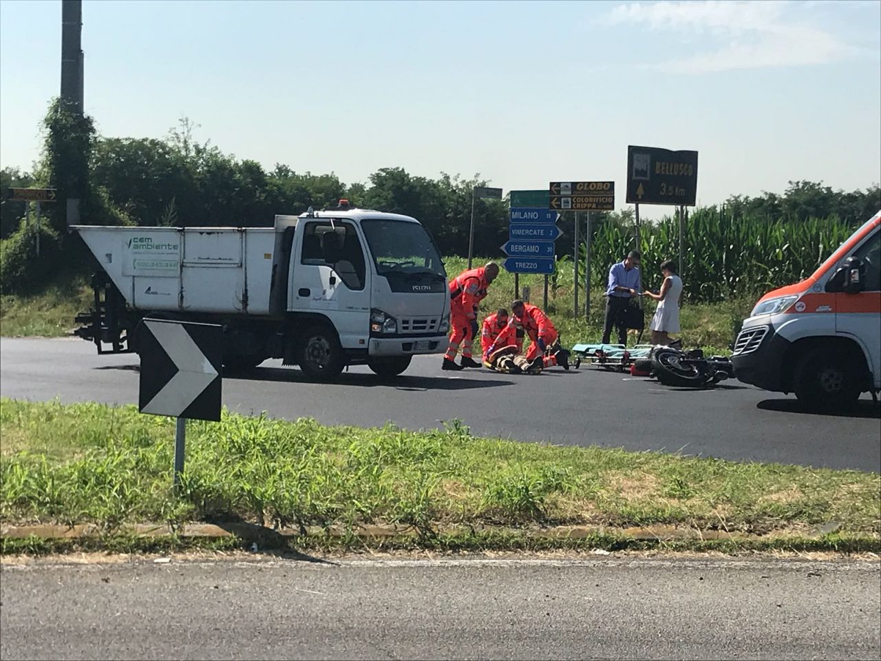 incidente provinciale Monza Trezzo