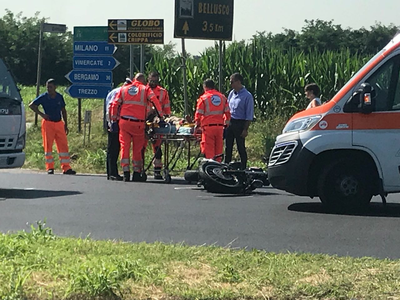 incidente provinciale Monza Trezzo
