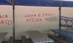 Scritte anti Salvini e insulti alla festa della Lega di Brugherio