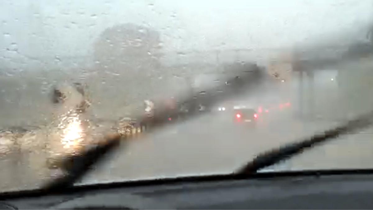Nubifragio a Brugherio: in Tangenziale non si vede nulla VIDEO