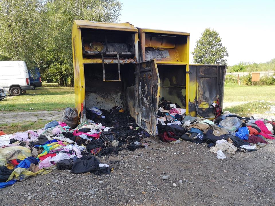 Cassoni bruciati, Humana denuncia e si mobilita