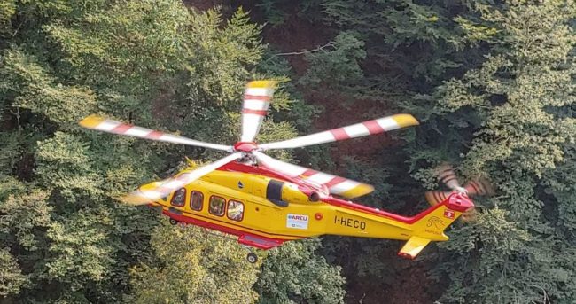 Prima domenica post-lockdown: elisoccorso in azione