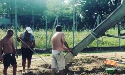 Vimercatese Oreno continuano i lavori per il campo sintetico