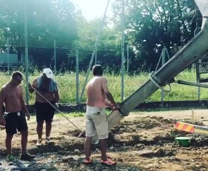 Vimercatese Oreno continuano i lavori per il campo sintetico
