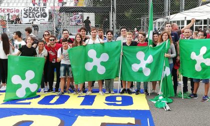 Striscione dei Giovani leghisti al Gran Premio: "E' ora di cambiare l’Europa"
