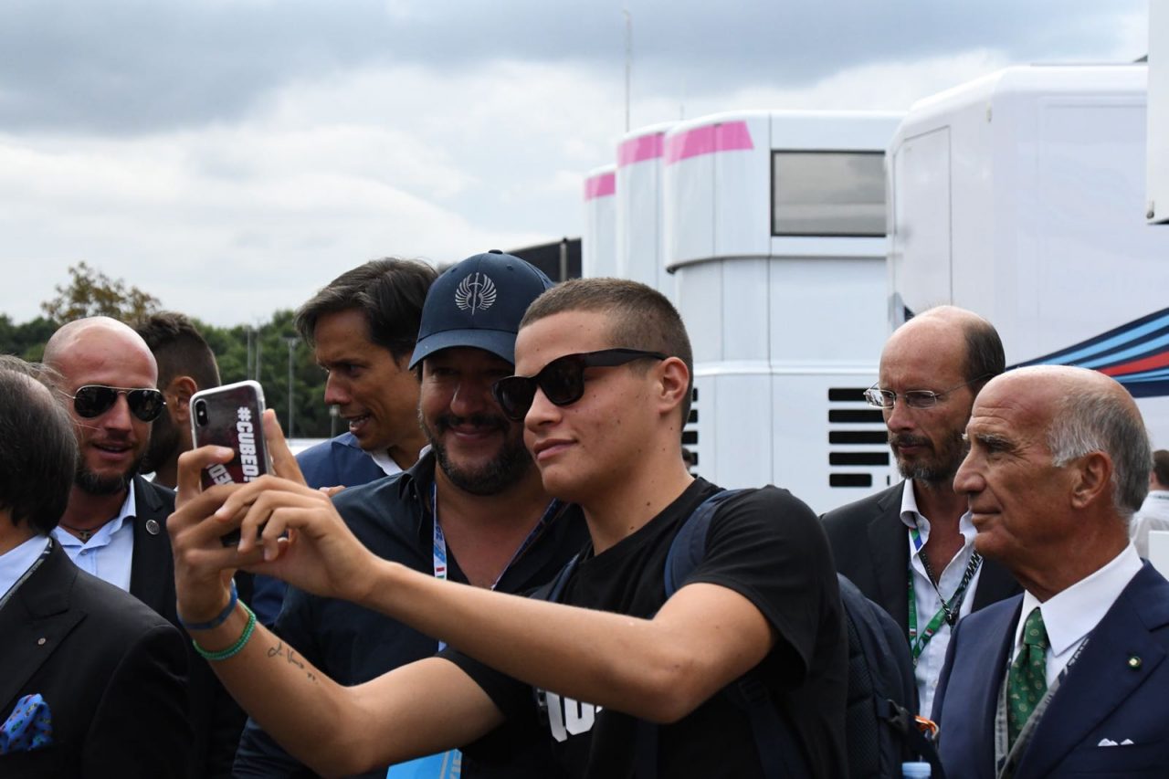 Matteo Salvini in Autodromo