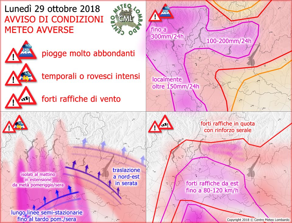 Allerta per le condizioni meteo “evitate gli spostamenti”