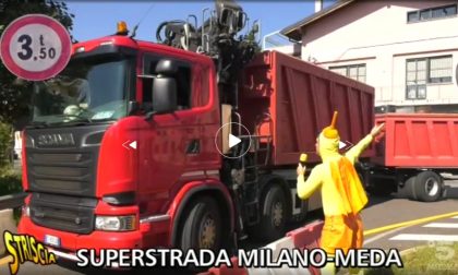 Striscia la notizia a Cesano per il ponte sulla Milano-Meda