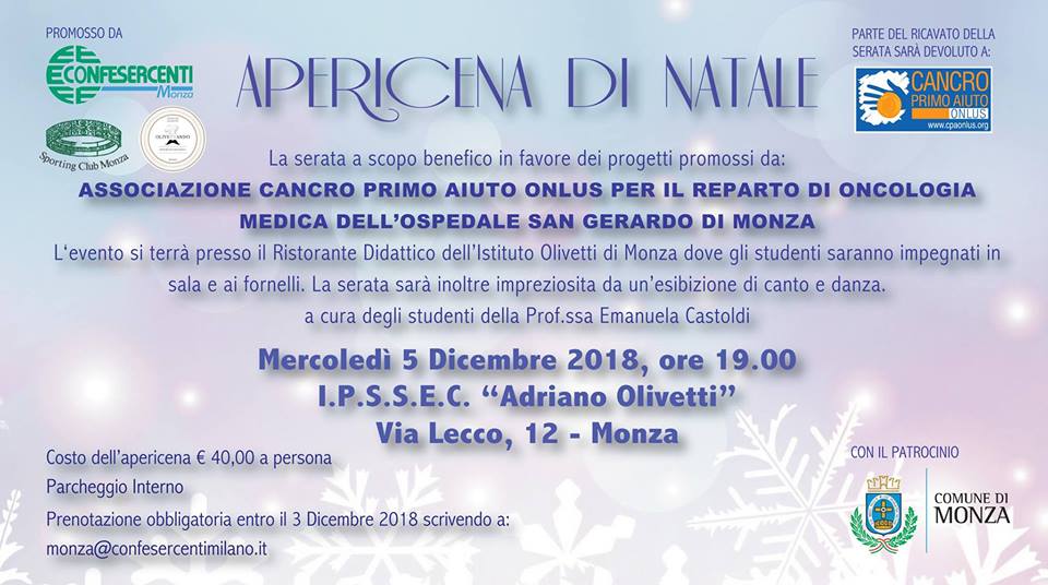 Studenti ai fornelli per una serata benefica INFO