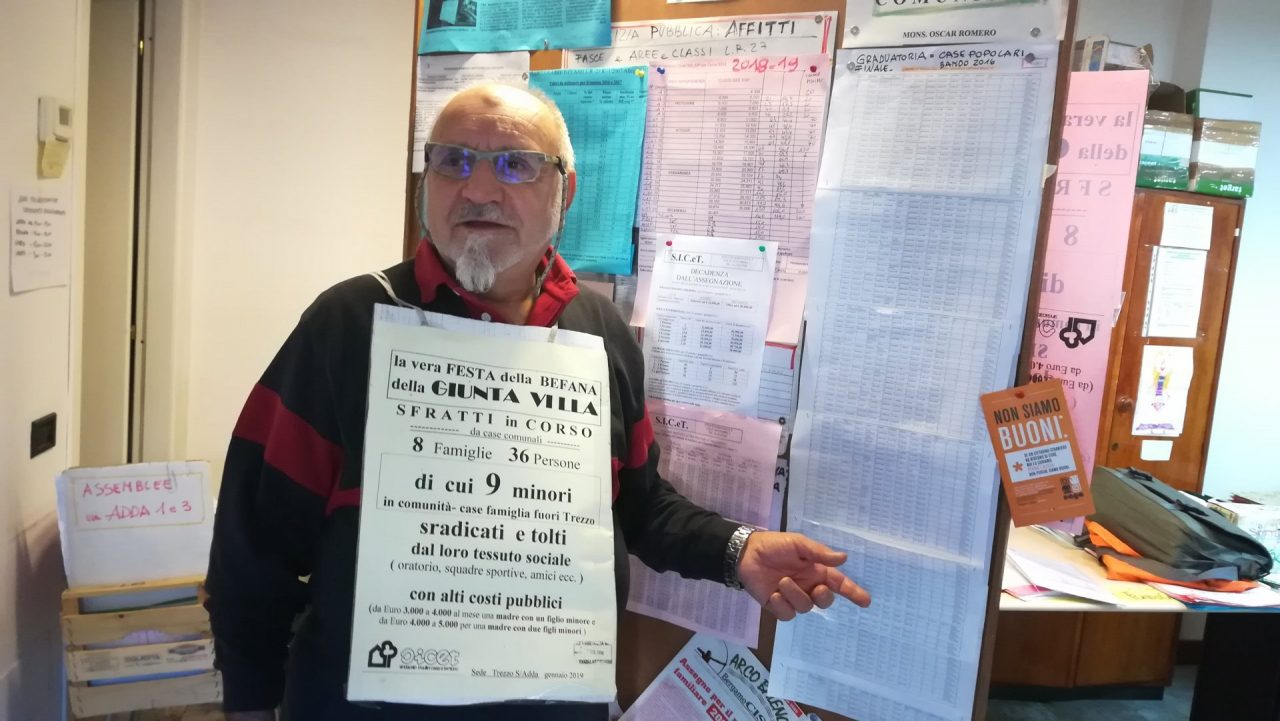 Trezzo, le famiglie morose negli alloggi comunali pronte ai picchetti anti sfratto