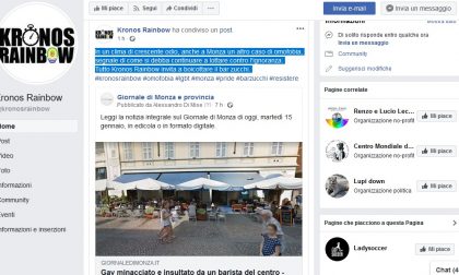 Gay insultato | Gruppo LGBT di Monza: "Boicottiamo il bar Zucchi"