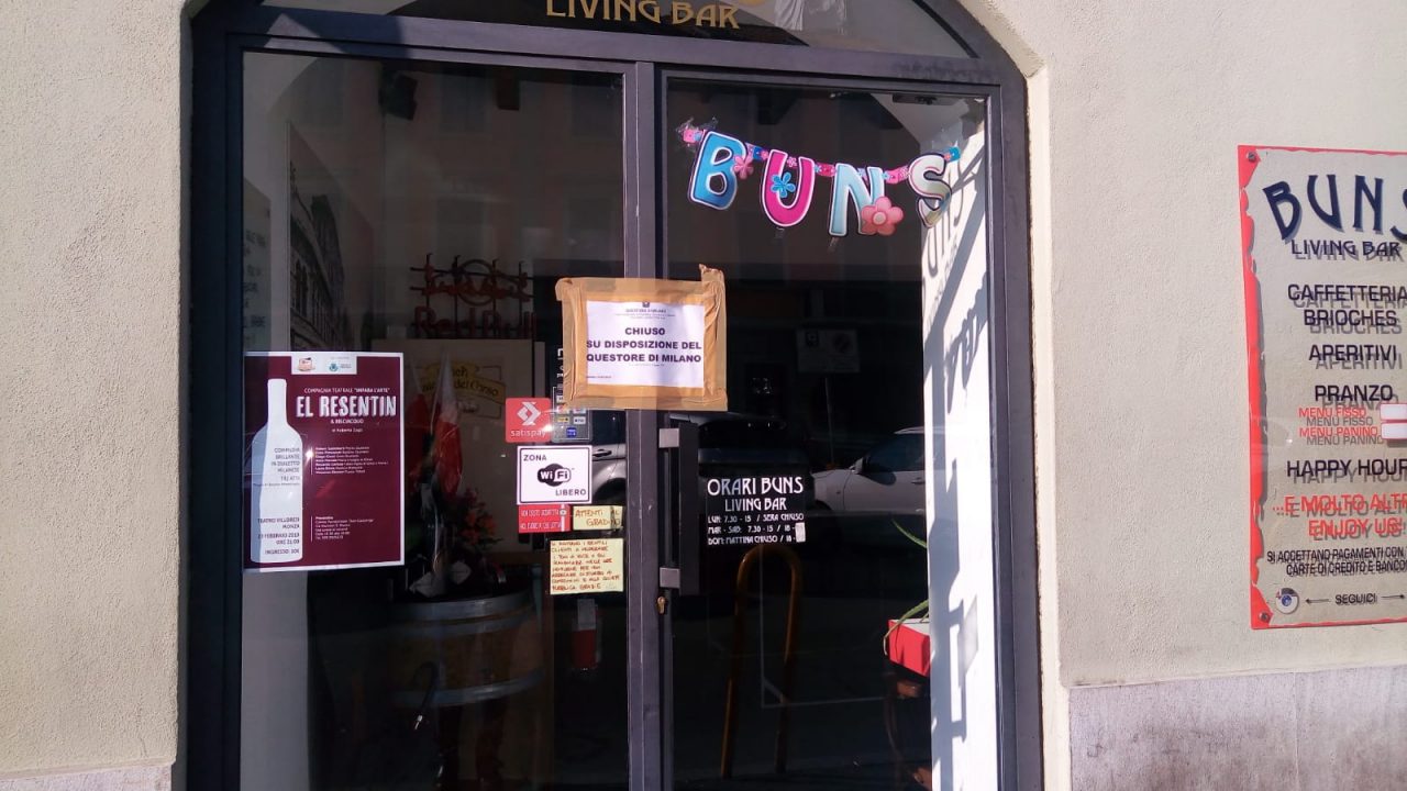 Sospesa la licenza al “Buns Living Bar” di piazza Garibaldi
