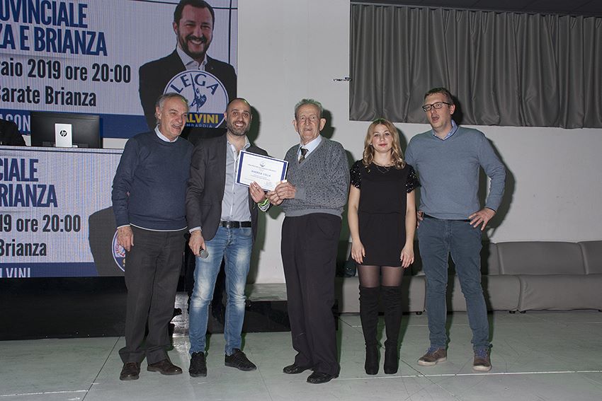 Giussano, premiato Andrea Villa, storico militante della sezione di Giussano