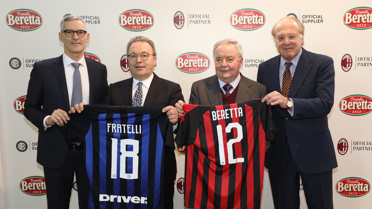 La Fratelli Beretta alla conquista dello Stadio di San Siro insieme a Milan e Inter FOTO
