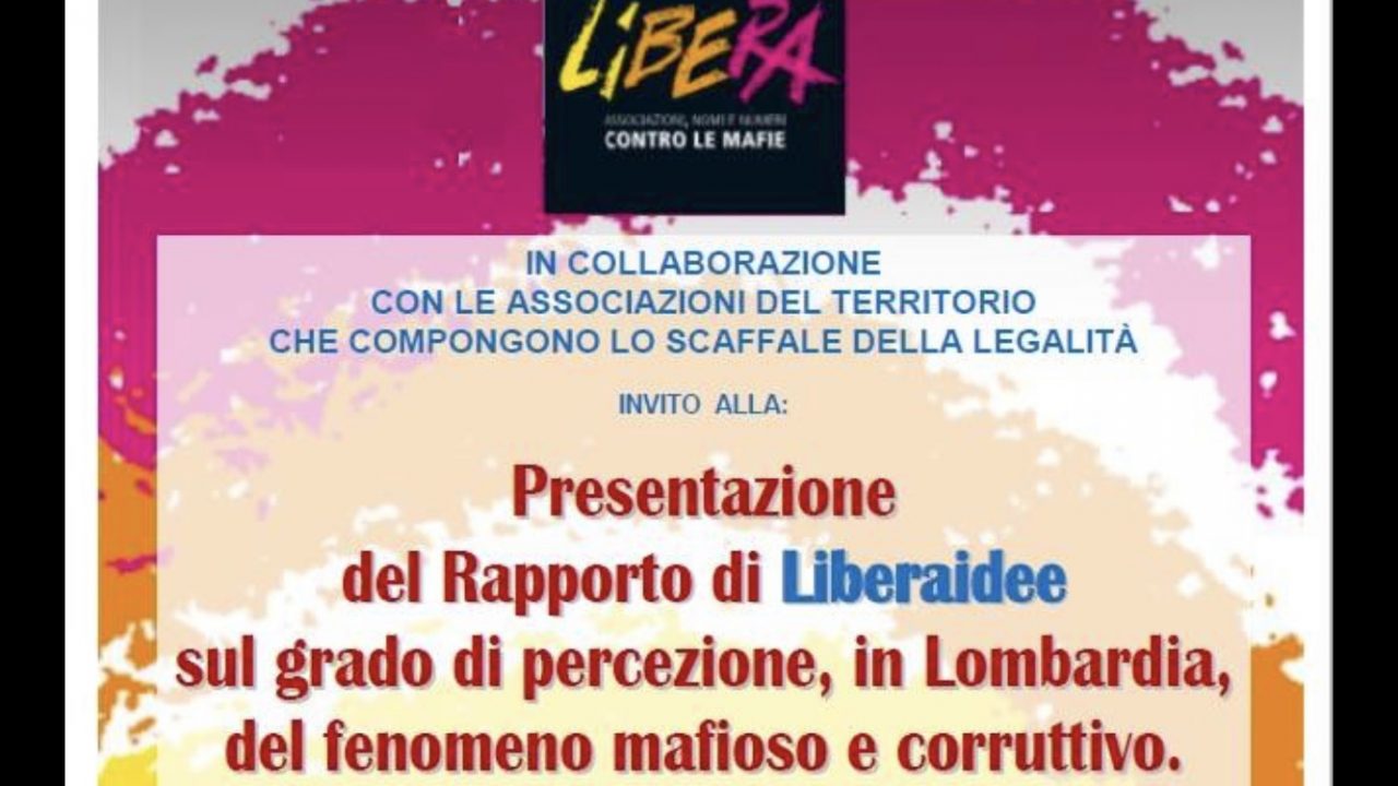 Mafia in Lombardia, un incontro per saperne di più