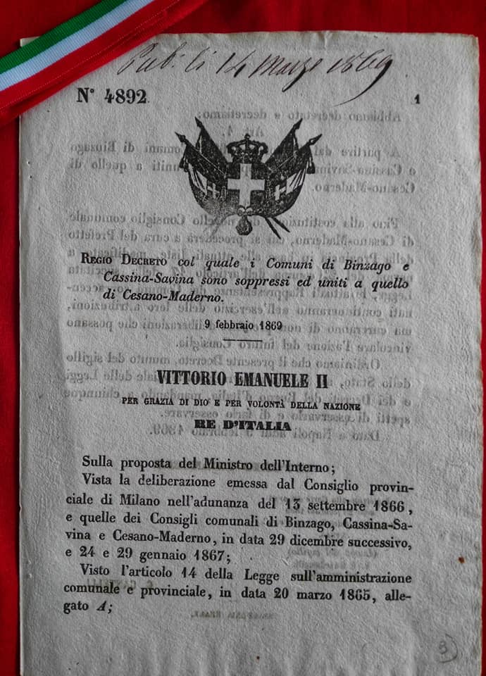 Buon compleanno Cesano Maderno: 150 anni fa nasceva il Comune