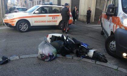 Scontro tra auto e scooter a Seregno: 64enne trasportato al Niguarda FOTO