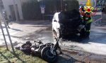Incidente auto moto a Lazzate: motociclista gravissimo FOTO