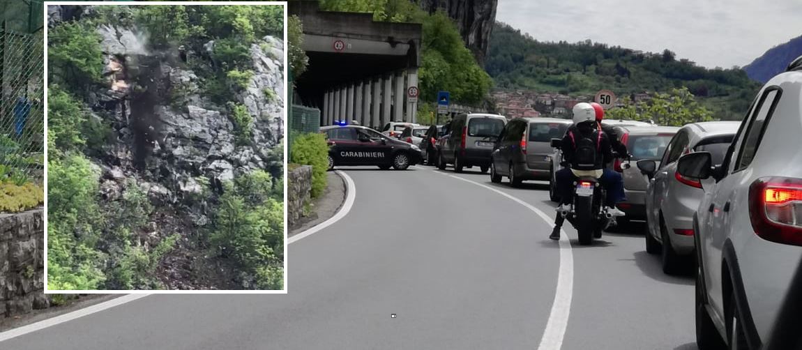 Statale 36 chiusa: traffico ancora in tilt IL VIDEO DELLA PARETE CHE FRANA