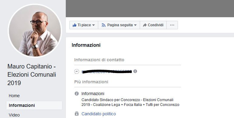 Mauro Capitanio, su Facebook l’annuncio della candidatura a sindaco