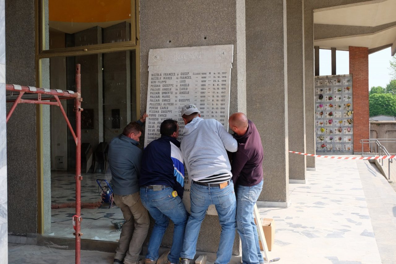 Restaurate e restituite ai muggioresi le steli ai Caduti e altri storici manufatti