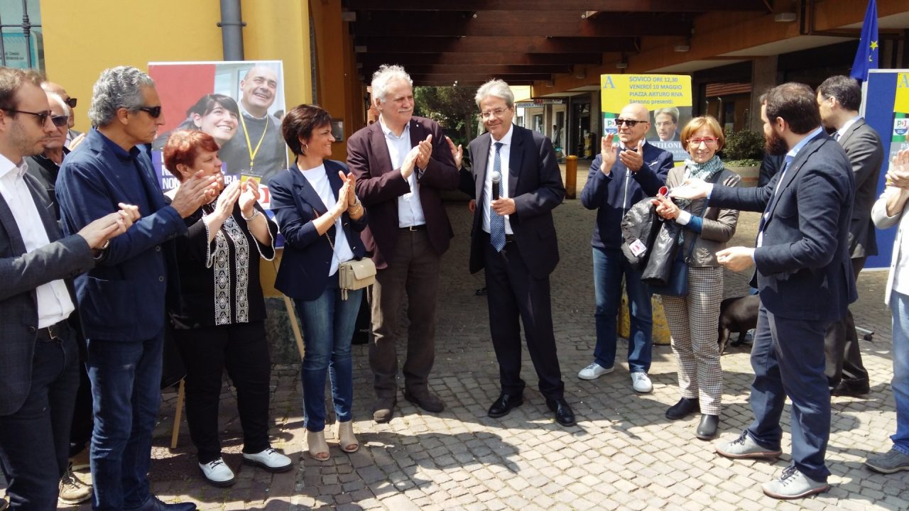 Tour a Sovico con Gentiloni LE FOTO