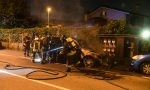 Auto prende fuoco a Giussano FOTO