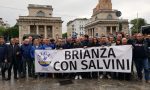 I leghisti brianzoli ieri in piazza Duomo a Milano