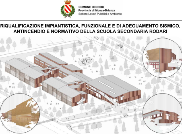 Scuola media “Rodari” a Desio, partono i lavori di riqualificazione