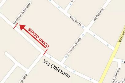 Nuovo senso unico in via Obizzone a Bernareggio