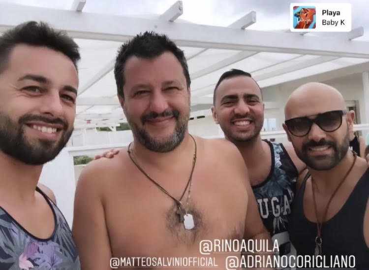 Veggian e Corigliano a Milano Marittima con Salvini