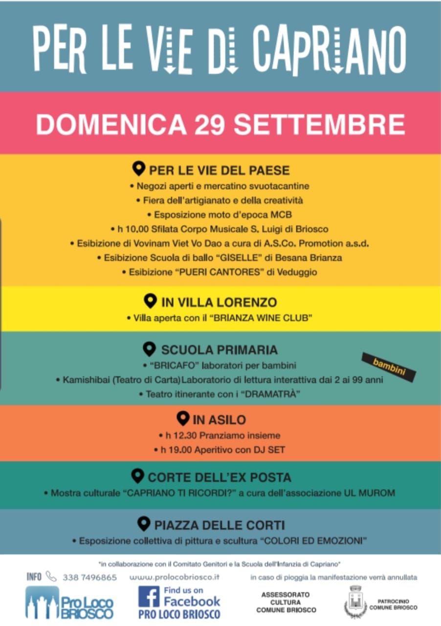 Eventi per tutte le età tra le vie di Capriano