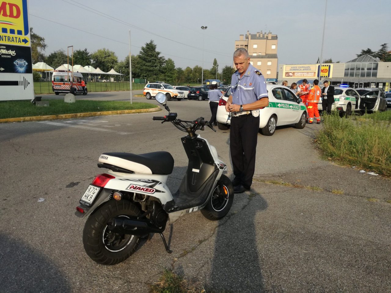 Ferito dopo lo scontro sullo scooter FOTO