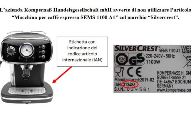Lidl ha richiamato un lotto di produzione di macchine del caffè