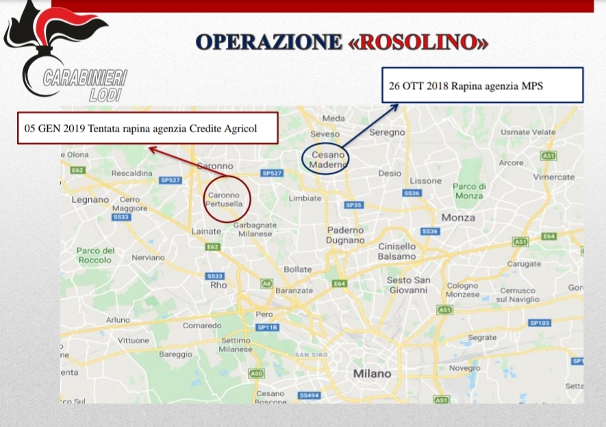 Rapine in banca nel Varesotto, Lodigiano e in Brianza, banda arrestata