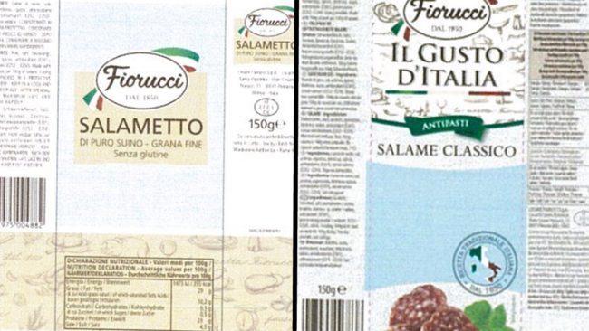 Fiorucci ritira salame e salametto: allergene non dichiarato