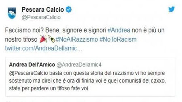 Razzismo e sport: tifoso “bannato” dalla società, Figc invita a seguire l’esempio