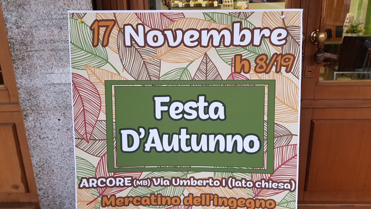 Arcore, domenica la festa d’Autunno con caldarroste, mercatino e vin brulè