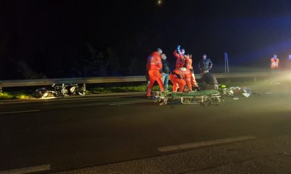 Incidente a Bellusco, motociclista gravissimo VIDEO E FOTO