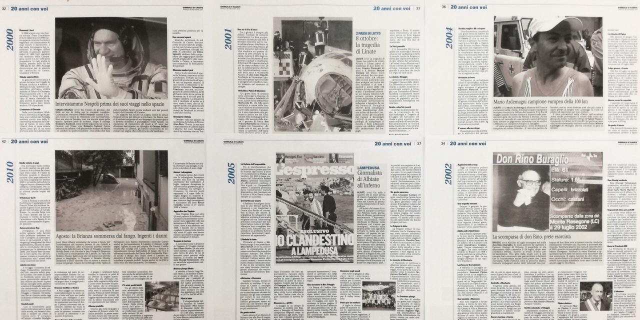 Giornale di Carate: un omaggio ai lettori per i primi 20 anni