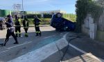 Incidente a Carate: furgoncino si ribalta in via Rivera FOTO