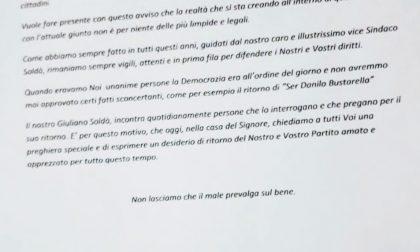 Volantini "abusivi" con offese alla Giunta firmati Pd ma il partito si dissocia
