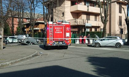 Ribaltamento a Desio: strada chiusa al traffico