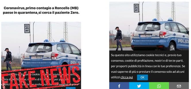 Attenzione alla fake news sul coronavirus a Roncello