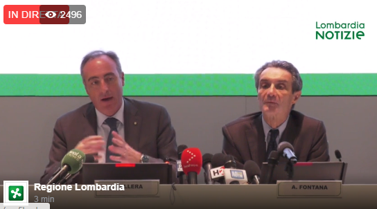 Coronavirus, la diretta della conferenza stampa di Regione Lombardia